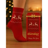 Dündar 2 Adet Unisex Kokulu Havlu Çorap 7071 - 36 - 40 - Kırmızı - Karışık
