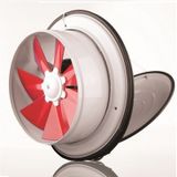 Dündar 20 cm K 20 50 watt 600 m3/h 1425 DD 220/230 volt Monofaze Ev Pencere Tipi Kapaklı Aksiyal Fan Aspiratör