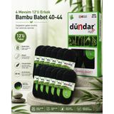 Dündar 4 Mevsim 12’li Erkek Bambu Babet 40-44 Kaymaz Silikonlu Nefes Alan Ince Babet Çorabı - 40 - 44 - Siyah
