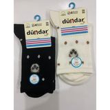 Dündar Çorap Dündar Dikişsiz Soft Kokulu Çorap Ekru-Siyah 2 Adet - 36 - 40 - Siyah-Beyaz