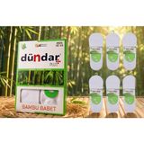 Dündar Çorap Erkek Bambu Babet Çorap - Silikon Topuklu, Dikişsiz, 6'lı Özel Kutu (40-44 Numara) - 40 - 44 - Beyaz