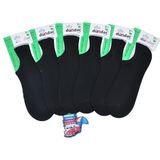 Dündar Dikişsiz Bambu Plus Erkek Sneaker - D003 6 Adet Siyah - 40 - 44 - Siyah - Siyah