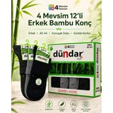 Dündar Erkek Bambu Konç Çorap 12’li 40-44 4 Mevsim Nefes Alan Günlük Çorap - 40 - 44 - Asorti