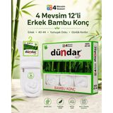 Dündar Erkek Bambu Konç Çorap 12’li 40-44 4 Mevsim Nefes Alan Günlük Çorap - 40 - 44 - Beyaz