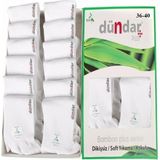 Dündar Erkek Bambu Patik Çorap Plus Dikişsiz 12'li Paket 36-40 Numara - 36 - 40 - Beyaz-10