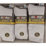 Dündar Erkek Cotton Havlu Tenis Çorabı- Kışlık - Dikişsiz - Soft Yıkama - Parfümlü- 6 Adet- (40-44 Beden) - 40 - 44 - Beyaz