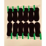 Dündar Erkek Dikişsiz Sneaker Çorap %85 Bambu Siyah 12'li Set Soft Yıkama Özelliği - 40 - 45