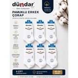 Dündar Erkek Pamuklu Çorap 6 Çift | Siyah & Beyaz Karışık Ekonomik Paket - 40 - 44