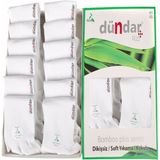 Dündar Erkek Plus Bambu Beyaz Dikişsiz Soft Yıkama Kokulu Patik Çorap 12'li Kutulu - 40 - 44
