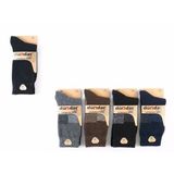 Dündar Erkek Plus Lambswool Yün Çorap 5909 - 12 Adet Karışık Renk 41-45