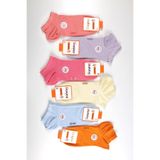 Dündar Kadın Plus Modal Dikişsiz Soft Patik Çorap, 6'lı Set, Pastel Renkler, 36-40 Beden