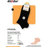 Dündar Kadın/Unisex Dikişsiz Modal Patik Çorap Siyah 4' lü Paket - 36 - 40