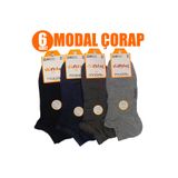 Dündar Modal Patik Çorap, 6'lı Set, Kadın, Koyu Asorti, 36-41 Beden