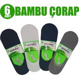 Dündar-Plus 4 Mevsim Kaydırmaz Silikon Bantlı 6 Adet Karışık Renk Erkek Babet Çorap-Çok Renkli-40-45 - Standart