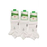 Dündar Plus Dikişsiz Bambu Beyaz Çorap, 3'lü Set, 41-45 Beden, Unisex