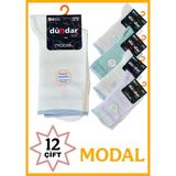 Dündar Plus Kadın Modal Kokulu Fitilli Soket Çorap Asorti 36-40 - Bej - Pudra - Krem - Lila - 36 - 40