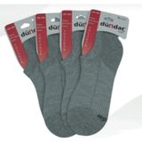 Dündar Unisex 3"lü Gri Pamuk Dikişsiz Sneaker Çorap - 36 - 40