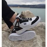 Dunlop 2238 Beyaz-Siyah, Fuspetli Ortapedik Boğazlı Basket Spor Ayakkabı