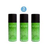 Dunlop Acqua Crystal Erkek Sprey Deodorant 150 ML x 3