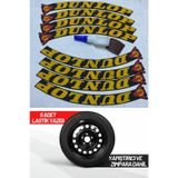 Dunlop Motosiklet Ve Otomobil Araç 3d Uyumlu Oto Lastik Yazısı Sticker Arma 8 Adet Sarı
