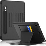 DUNNO iPad 9./ 8./ 7. Nesil (iPad 10.2-inç, 2021/2020/2019 Model) için Kılıf, Kalem Tutuculu ve Kart Cepli Manyetik Çok Açılı Stand Kapak, Otomatik Uyanma/Uyku Fonksiyonu, iPad 10.2 inç (Siyah)