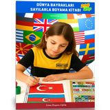 Dünya Bayrakları Sayılarla Boyama Kitabı (200 Ülke)