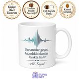 Dünya Deprem Günü Hazırlıklı Olanlara Özel Tasarım Porselen Kupa Bardak Hediye