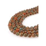 Dünya Doğal Taş 6 mm Mavi Sarı Opal Akik Taşı Dizi - DZ4074-TY