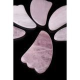 Dünya Doğal Taş Gua Sha Pembe Kuvars Taşı (9.5 Cm) - Yüz Cilt Masaj Taşı - MS0022