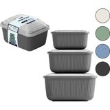 Dünya DP-30947-999 Sızdırmaz Saklama Kabı ve Kutusu Set 3 Adet 600-1100-1800ML Renkli Dikdörtgen