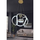 Dünya Eliza Simli Slikonlu Tek Toplu Modern Oturma LED Avizesi - Gold - 1