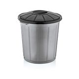 Dünya Gri Plastik Yuvarlak 35 lt Çöp Kovası