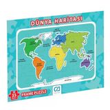 Dünya Haritası Frame Puzzle 35 Parça P152195s330