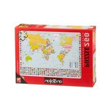 Dünya Haritası Puzzle, 260 Parça Eğitici Yapboz Seti
