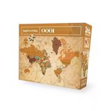 Dünya Haritası Temalı 1000 Parça Puzzle Seti
