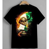 Dunya Kupasi Futbol Syh Syh Unisex Erkek Kadın Oversize Tişört Siyah - XL