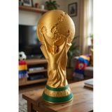 Dünya Kupası Temalı Dekoratif Kupa Biblosu Futbol Severlere Özel Masa Üstü Ve Raf Süsü