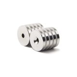 Dünya Magnet 1 Adet Mıknatıs, D20X10/5,5X5Mm Vida Atılabilir Havşa Delikli Güçlü Neodyum Mıknatıs