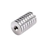 Dünya Magnet 1 Adet Mıknatıs, D25X10/5,5X5Mm Vida Atılabilir Havşa Delikli Güçlü Neodyum Mıknatıs