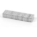 Dünya Magnet 10 Adet 10MM x 5mm x 2mm Köşeli Süper Güçlü Neodyum Mıknatıs - Gümüş