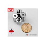 Dünya Magnet 10 Adet 10Mm X 8-4Mm X 5Mm Havşa Delikli Güçlü Neodyum Miknatis