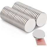 Dünya Magnet 10 Adet 12X1.5 mm Neodyum Mıknatıs Dekoratif Magnet Güçlü Çekim - Gümüş