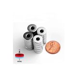 Dünya Magnet 10 Adet 15X5X5 Delikli Halka Güçlü Neodyum Mıknatıs Magnet