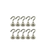 Dünya Magnet 10 Adet 16Mm Pot Mıknatıs - Güçlü Neodyum Askı Kanca Mıknatıs (10'Lu Paket) - N35