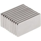 Dünya Magnet 10 Adet 20Mm X 10Mm X 1,5Mm Köşeli Güçlü Neodyum Mıknatıs