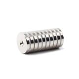 Dünya Magnet 10 Adet 30Mm X 10/5Mm X 5Mm Havşa Delikli Güçlü Neodyum Mıknatıs