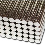 Dünya Magnet 10 Adet 6mm x 3mm Yuvarlak Güçlü Neodyum Mıknatıs Magnet - Gümüş