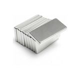 Dünya Magnet 10 Adet Köşeli Neodyum Mıknatıs Dikdörtgen 20X8X2 mm - Gümüş