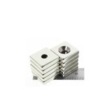 Dünya Magnet 10 Adet, Neodyum Mıknatıs, 20X20X5 Mm, D: 10/5 Mm, Köşeli, Havşa Delikli, Güçlü Magnet, N35 Kalite