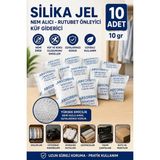 Dünya Magnet 10 Adet - Silikajel, Nem Alıcı, 10 Gr, Silika Jel Rutubet Önleyici Küf Giderici Gel